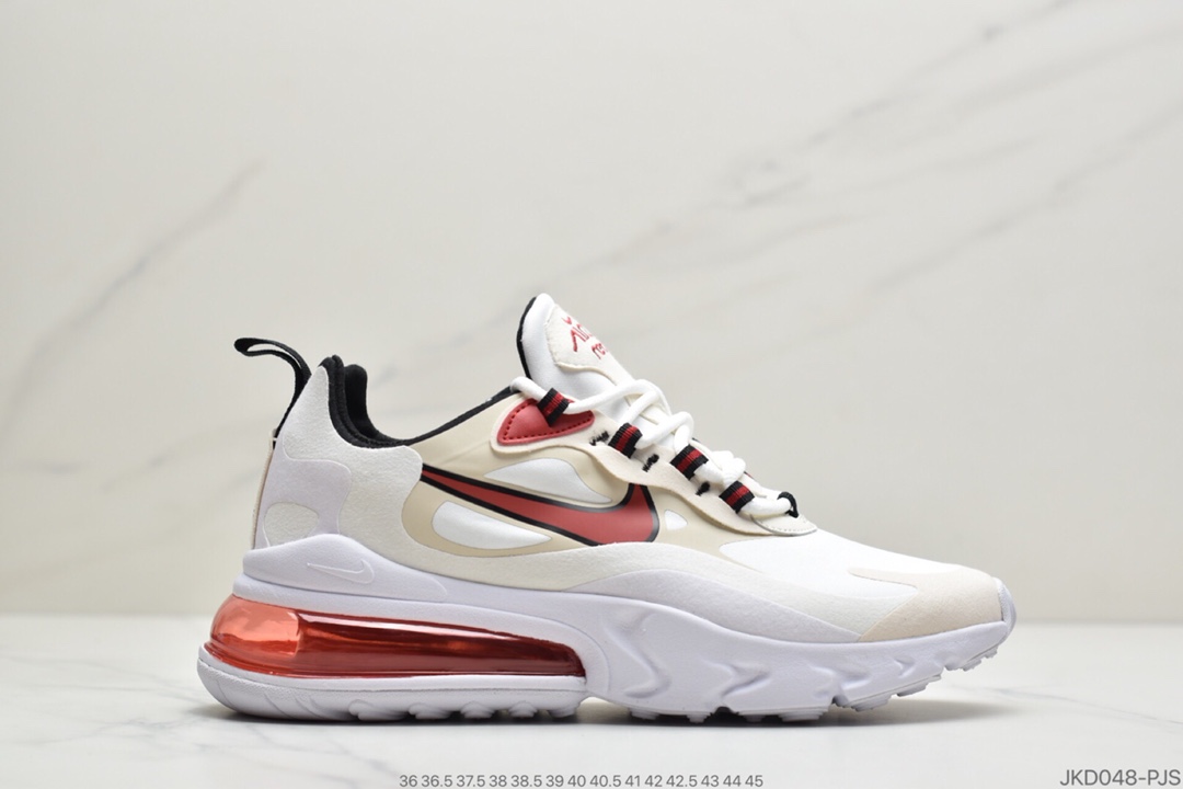 160 耐克Nike Air Max 270 React SE”Light Orewood Brown”270瑞亚赛车系列后半掌气垫百搭运动慢跑鞋“奶黄黑红”CT1280-102