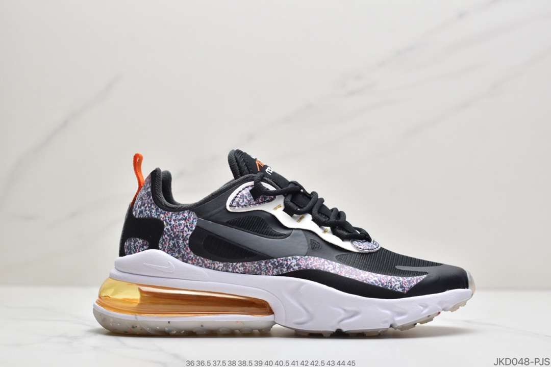 160 耐克Nike Air Max 270 React SE”Light Orewood Brown”270瑞亚赛车系列后半掌气垫百搭运动慢跑鞋“奶黄黑红”CT1280-102