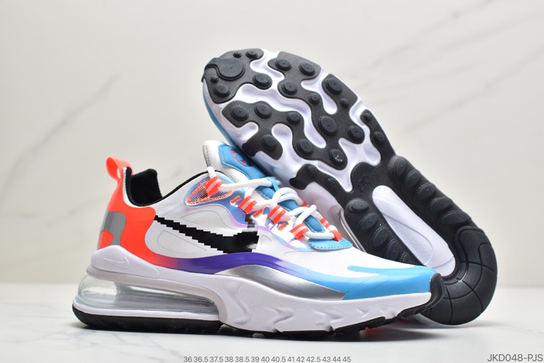 160 耐克Nike Air Max 270 React SE”Light Orewood Brown”270瑞亚赛车系列后半掌气垫百搭运动慢跑鞋“奶黄黑红”CT1280-102