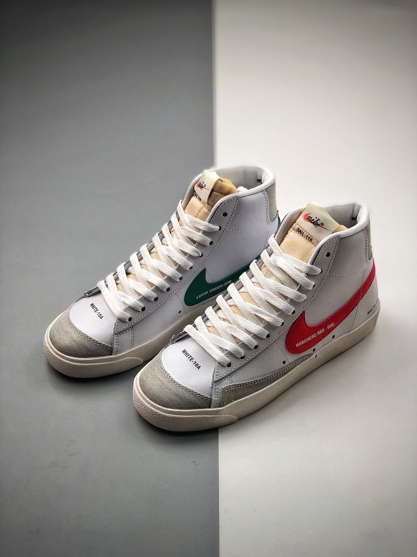 180  公司级 Nike Blazer Mid ’77 “Color Code”左右非对称 结构 耐克中帮滑板鞋全新DA2142-146