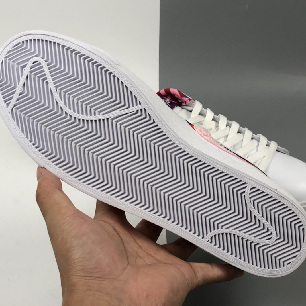 160 NK SB Blazer Low x Parra 联名款 3D裸眼三色彩钩休闲板鞋 CN4507-100