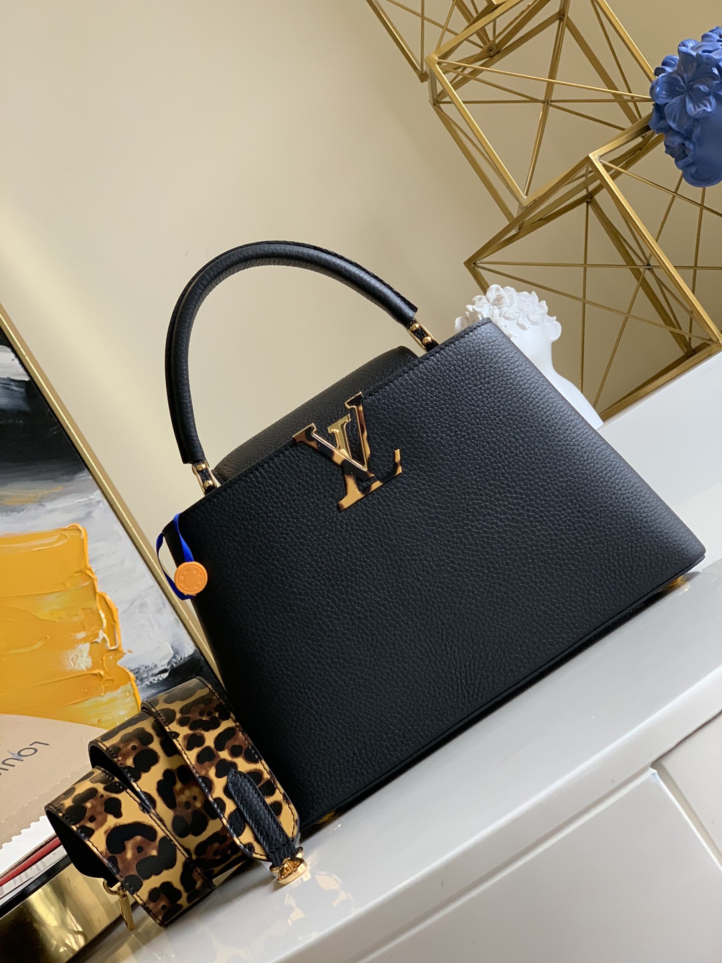 Louis Vuitton LV Capucines Bags Handbags Leopard Print Taurillon M57216