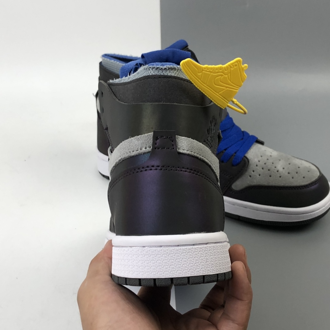 220 联乘LPL英雄联盟 x Air Jordan 1 Zoom Comfort”League of Legends”AJ1乔丹一代中帮经典复古文化休闲运动篮球鞋“英雄联盟电竞灰蓝”DD1453-001