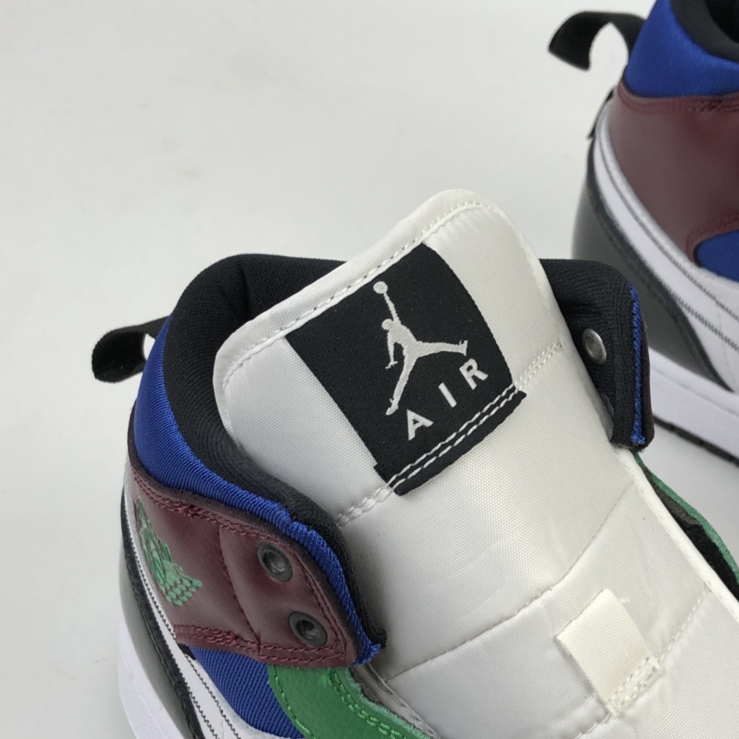 240 Air Jordan 1 Mid SE AJ1 乔1漆皮多色拼接 中帮百搭休闲运动板鞋 DB5454-001
