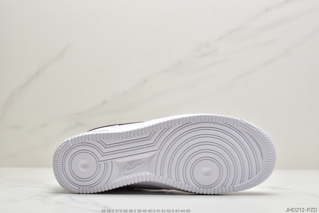 180 公司级耐克Air Force1 LOW'07 米白酒红 空军一号低帮百搭休闲运动板鞋AQ4134-601
