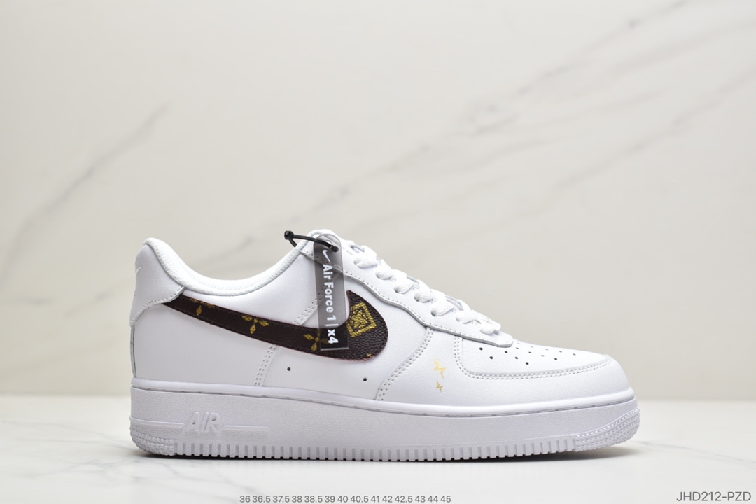 180 公司级耐克Air Force1 LOW'07 米白酒红 空军一号低帮百搭休闲运动板鞋AQ4134-601