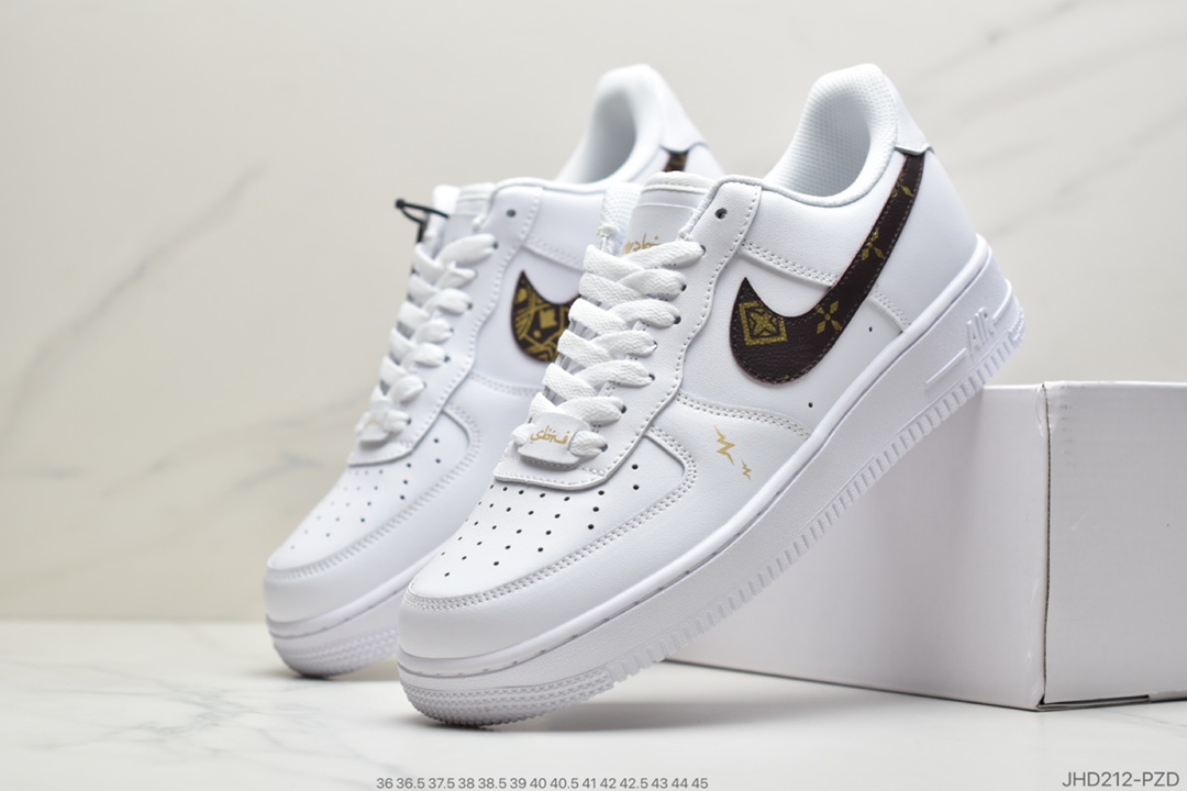 180 公司级耐克Air Force1 LOW'07 米白酒红 空军一号低帮百搭休闲运动板鞋AQ4134-601