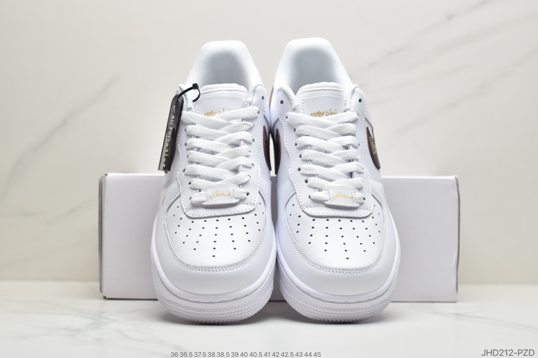 180 公司级耐克Air Force1 LOW'07 米白酒红 空军一号低帮百搭休闲运动板鞋AQ4134-601