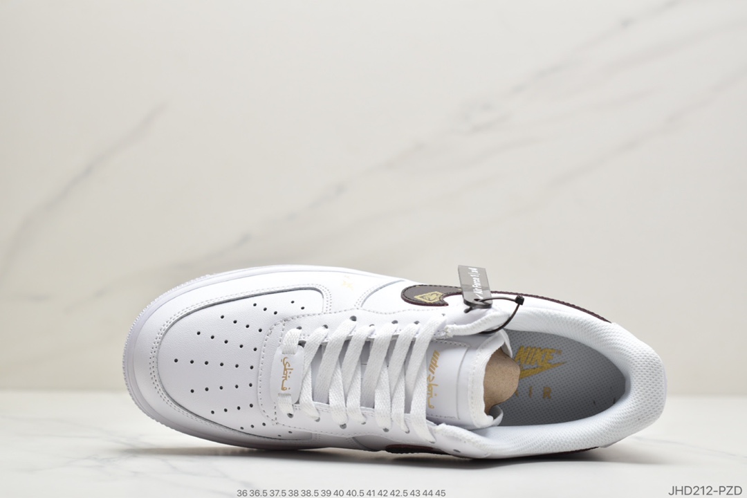 180 公司级耐克Air Force1 LOW'07 米白酒红 空军一号低帮百搭休闲运动板鞋AQ4134-601