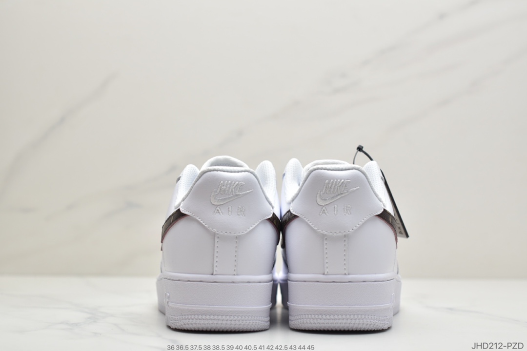 180 公司级耐克Air Force1 LOW'07 米白酒红 空军一号低帮百搭休闲运动板鞋AQ4134-601