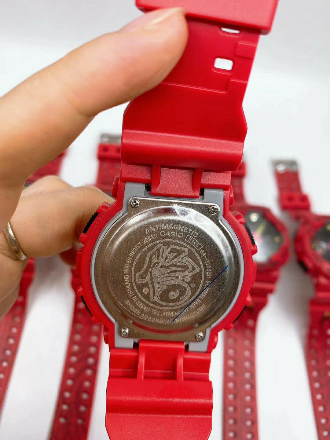 💰80 卡西欧手表男五虎将联名黄忠时尚潮酷传统文化石英表新GA-110SGH -