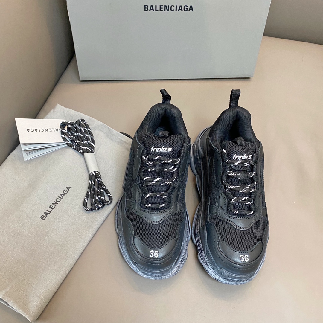 Balenciaga negro · Balenciaga 2021ss nuevo nuevo color triles zapatos deportivos para papá con suela gruesa y realce ed…