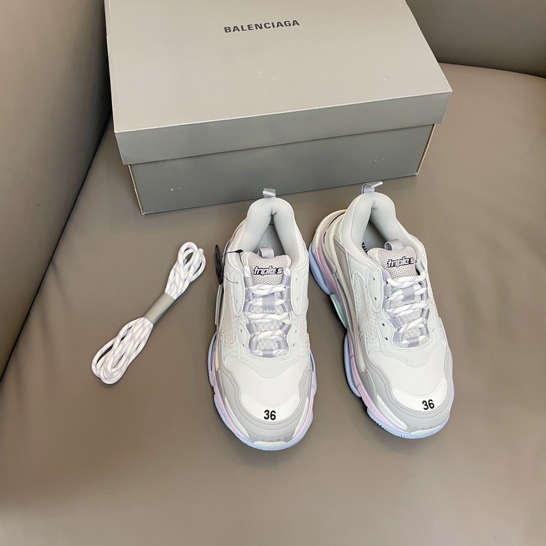 Macaron Balenciaga · Balenciaga 2021ss nuevo nuevo color triles zapatos deportivos para papá con suela gruesa y edición…