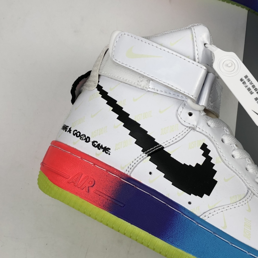 220 OFF White x NK Air Force 1'07 Vntg Suede Mix 联名款电玩雄英联盟皮肤夜光高休帮闲板鞋 DC2112-192