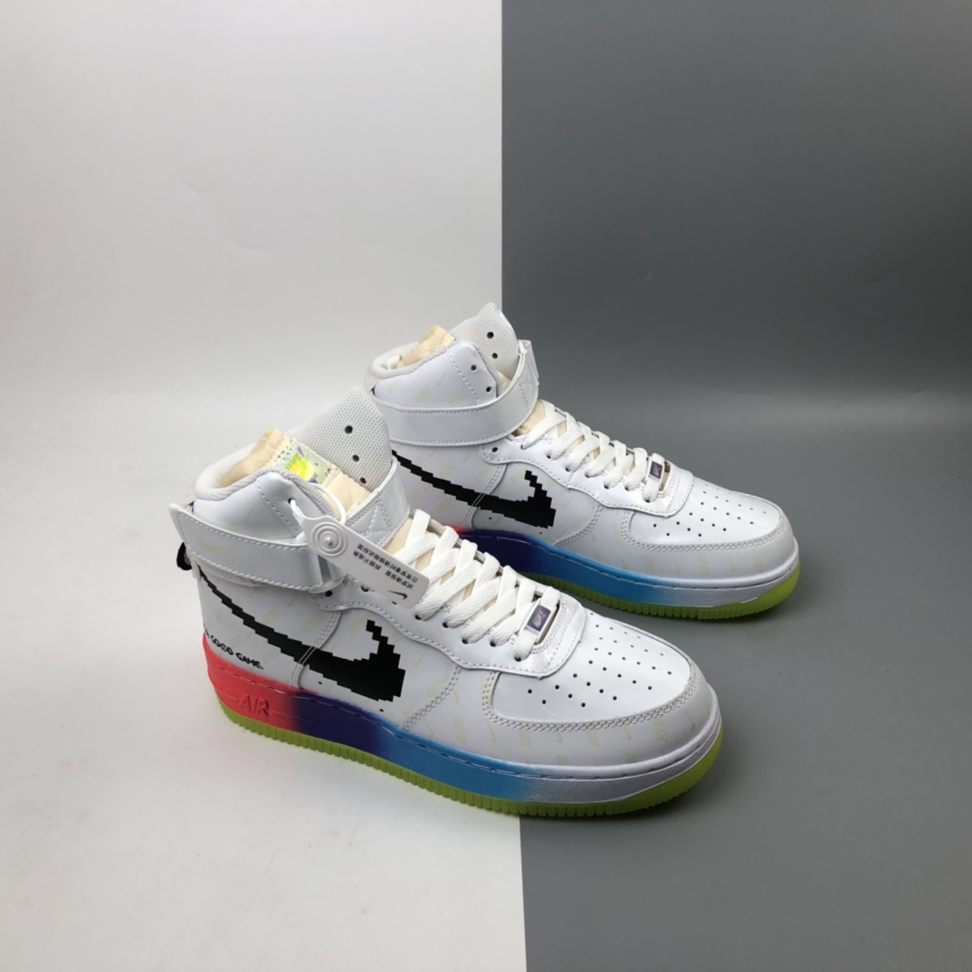 220 OFF White x NK Air Force 1'07 Vntg Suede Mix 联名款电玩雄英联盟皮肤夜光高休帮闲板鞋 DC2112-192