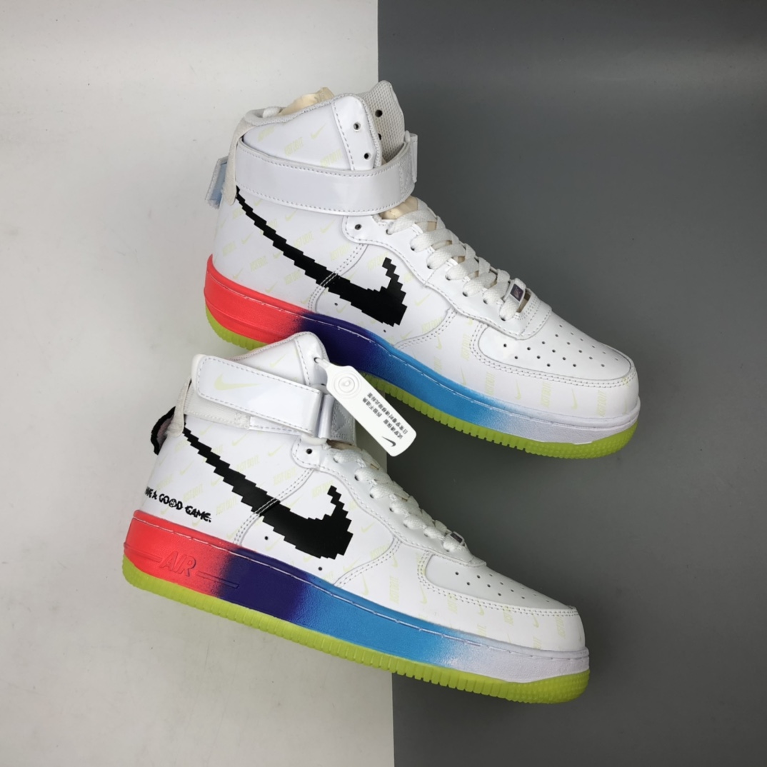220 OFF White x NK Air Force 1'07 Vntg Suede Mix 联名款电玩雄英联盟皮肤夜光高休帮闲板鞋 DC2112-192
