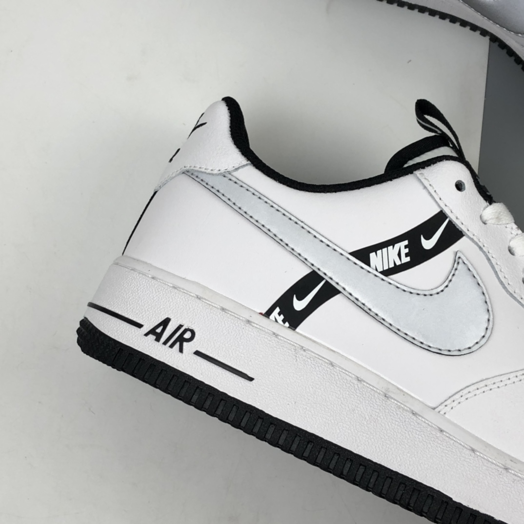 200 NK Air Force 1 LV8 KSA 空军一号黑色帆布刺绣3M反光休闲板鞋 CT4683-100