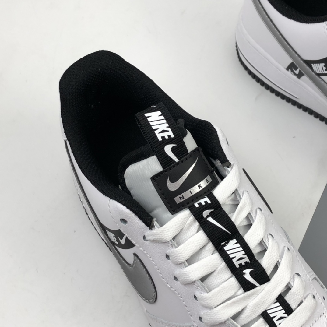200 NK Air Force 1 LV8 KSA 空军一号黑色帆布刺绣3M反光休闲板鞋 CT4683-100