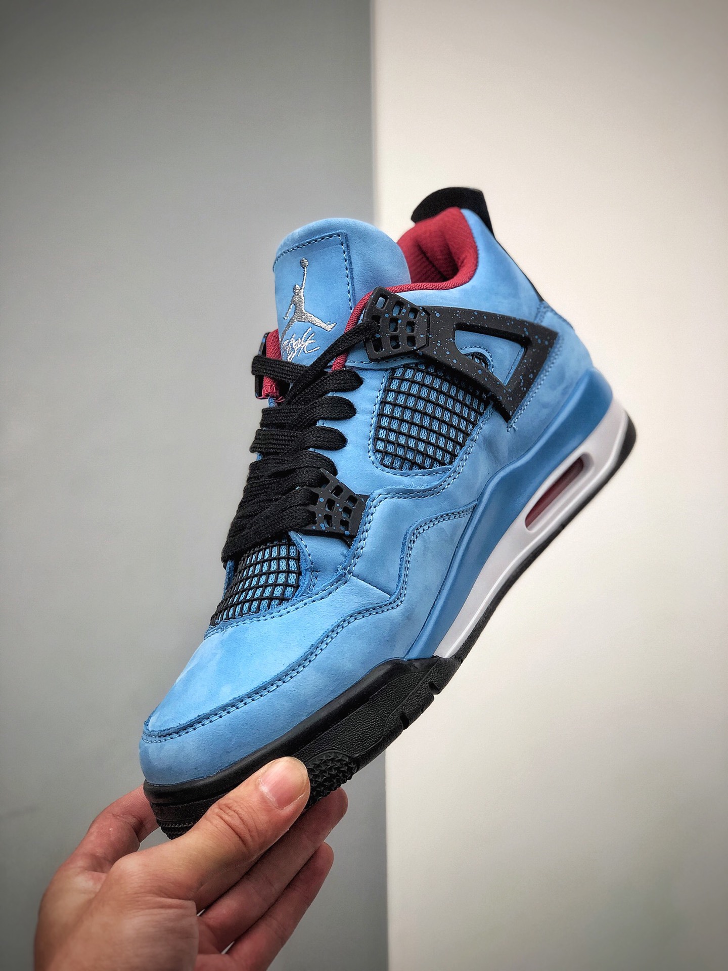 350  Travis Scott Cactus Jack x Air Jordan 4 乔4 AJ4联名款 麂皮蓝 308497-406