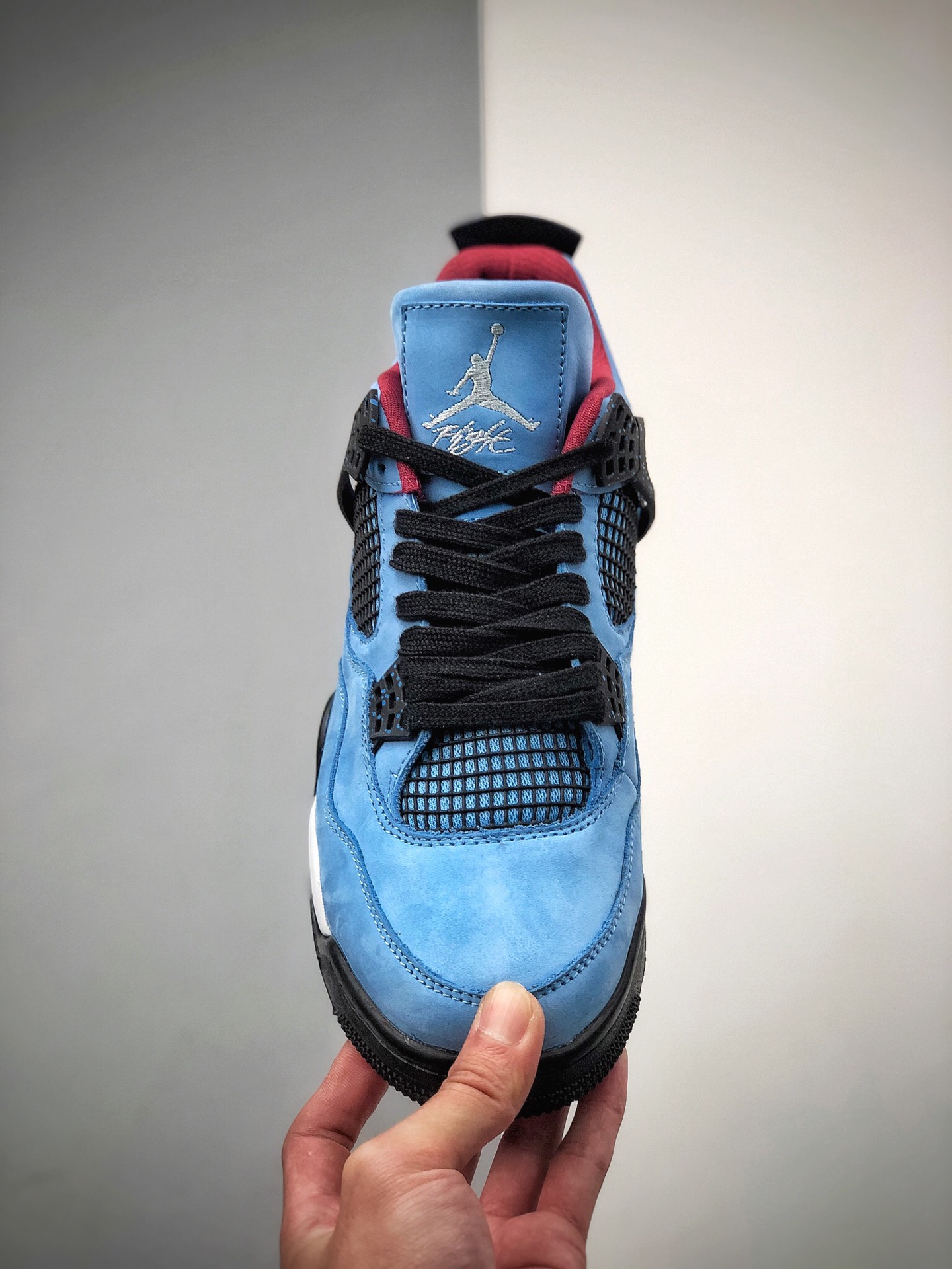 350  Travis Scott Cactus Jack x Air Jordan 4 乔4 AJ4联名款 麂皮蓝 308497-406