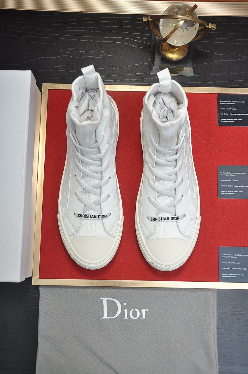 Dior Casual Shoes High Quality AAA Replica
 White Embroidery Unisex Women Men Cotton Cowhide Rubber Sheepskin Casual