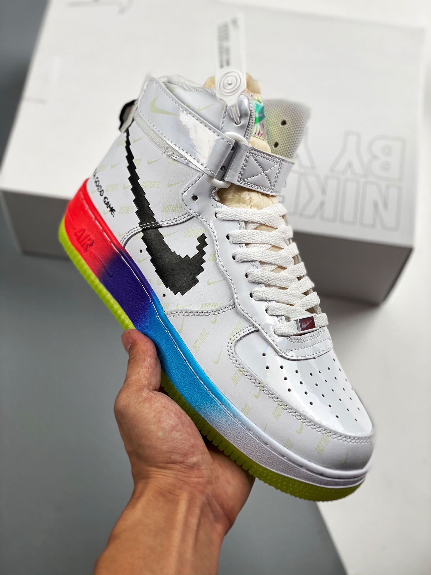 OFF White x Air Force 1'07 Vntg Suede Mix colaboración con la piel del juego League of Legends, zapatilla de skate de c…