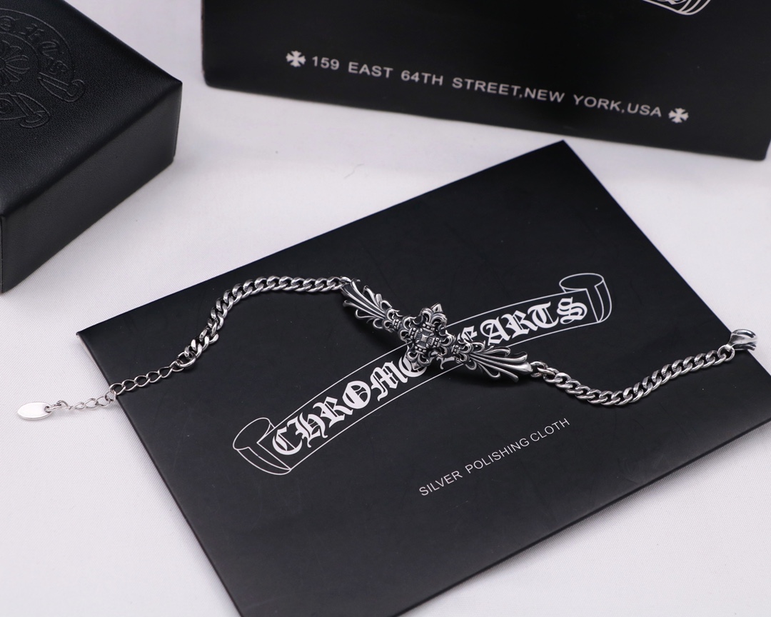 NO:603897,Chrome Hearts Cross Flower Bracelet, Fashionable Korean Version, Versatile Style, Super Beautiful, Boutique Jewelry, Chrome Hearts, Bracelet19860909克罗心 十字花手链 时尚韩版百搭款 超好看,饰品精品,chrome hearts,bracelet,Jewelry