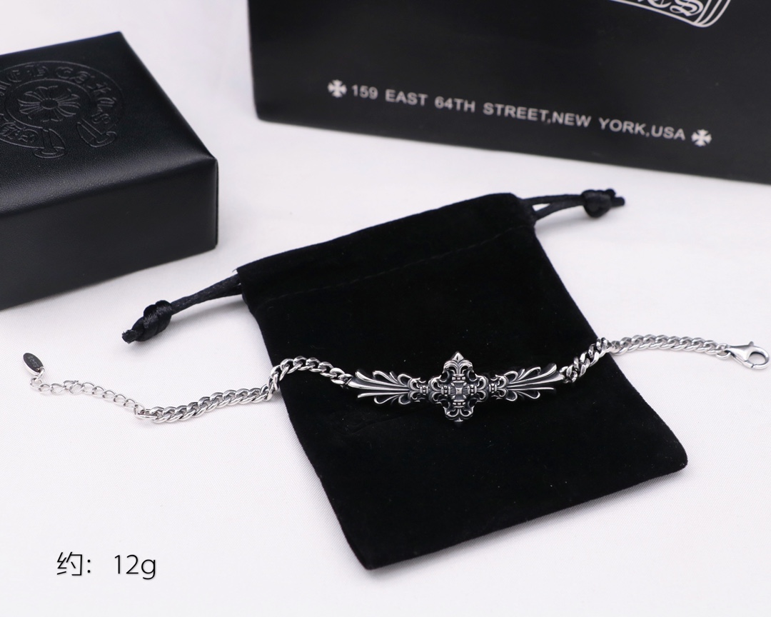 Chrome Hearts 十字花手链 韩版百搭款 超