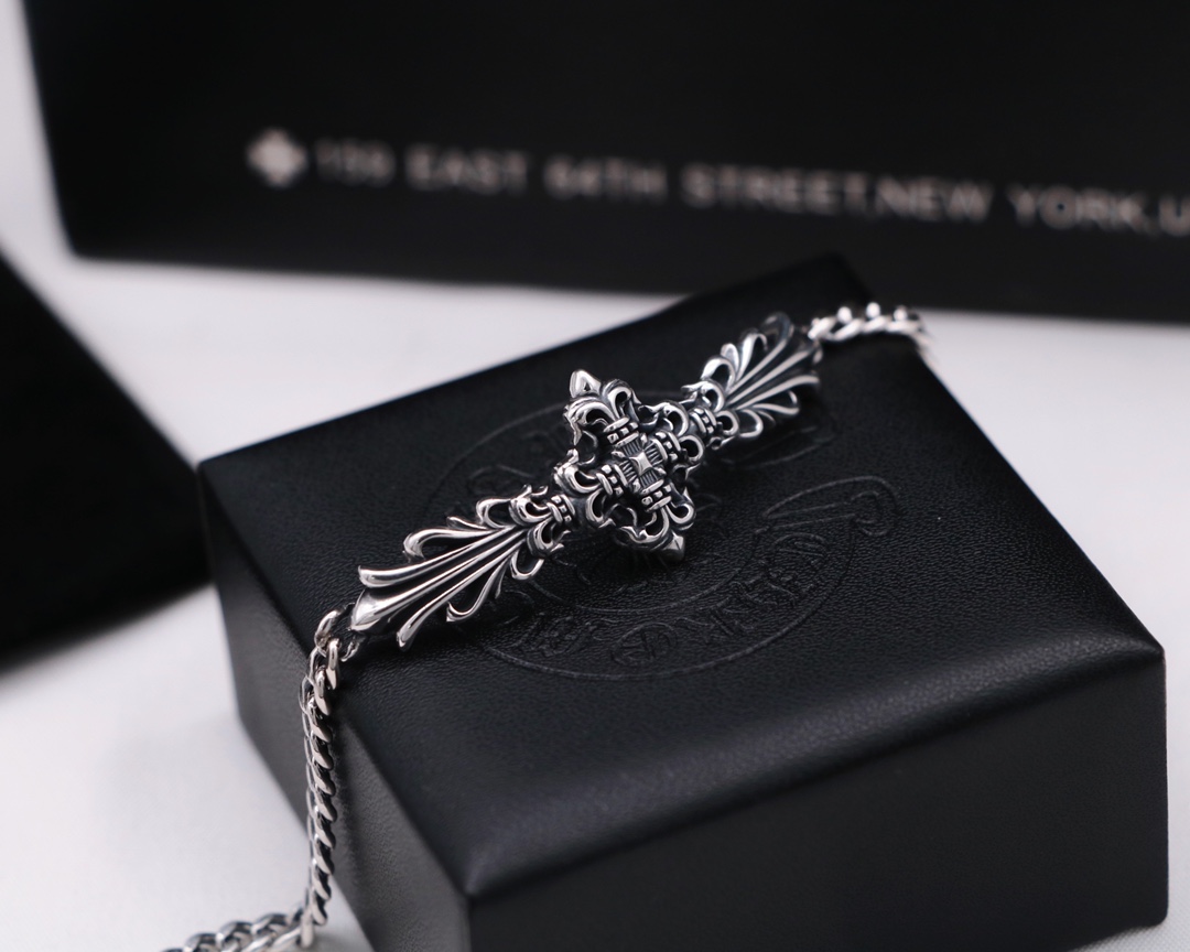 Chrome Hearts 十字花手链 韩版百搭款 超