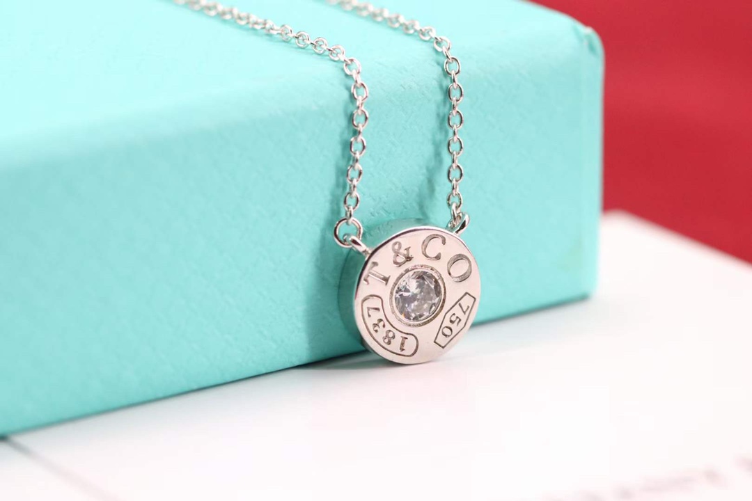 Tiffany & Co. 1⃣ Tiffany&Co. 1837单钻锁骨项链