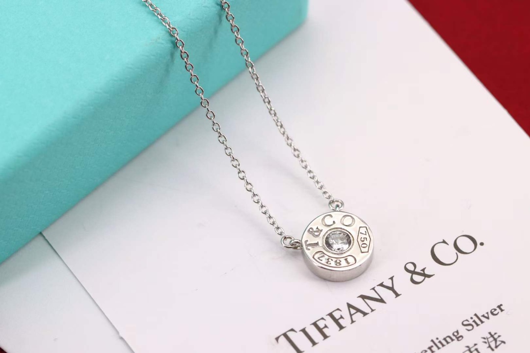 Tiffany & Co. 1⃣ Tiffany&Co. 1837单钻锁骨项链