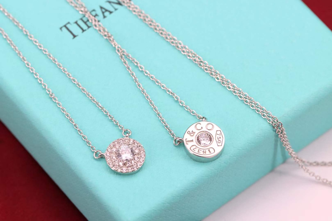 Tiffany & Co. 1⃣ Tiffany&Co. 1837单钻锁骨项链