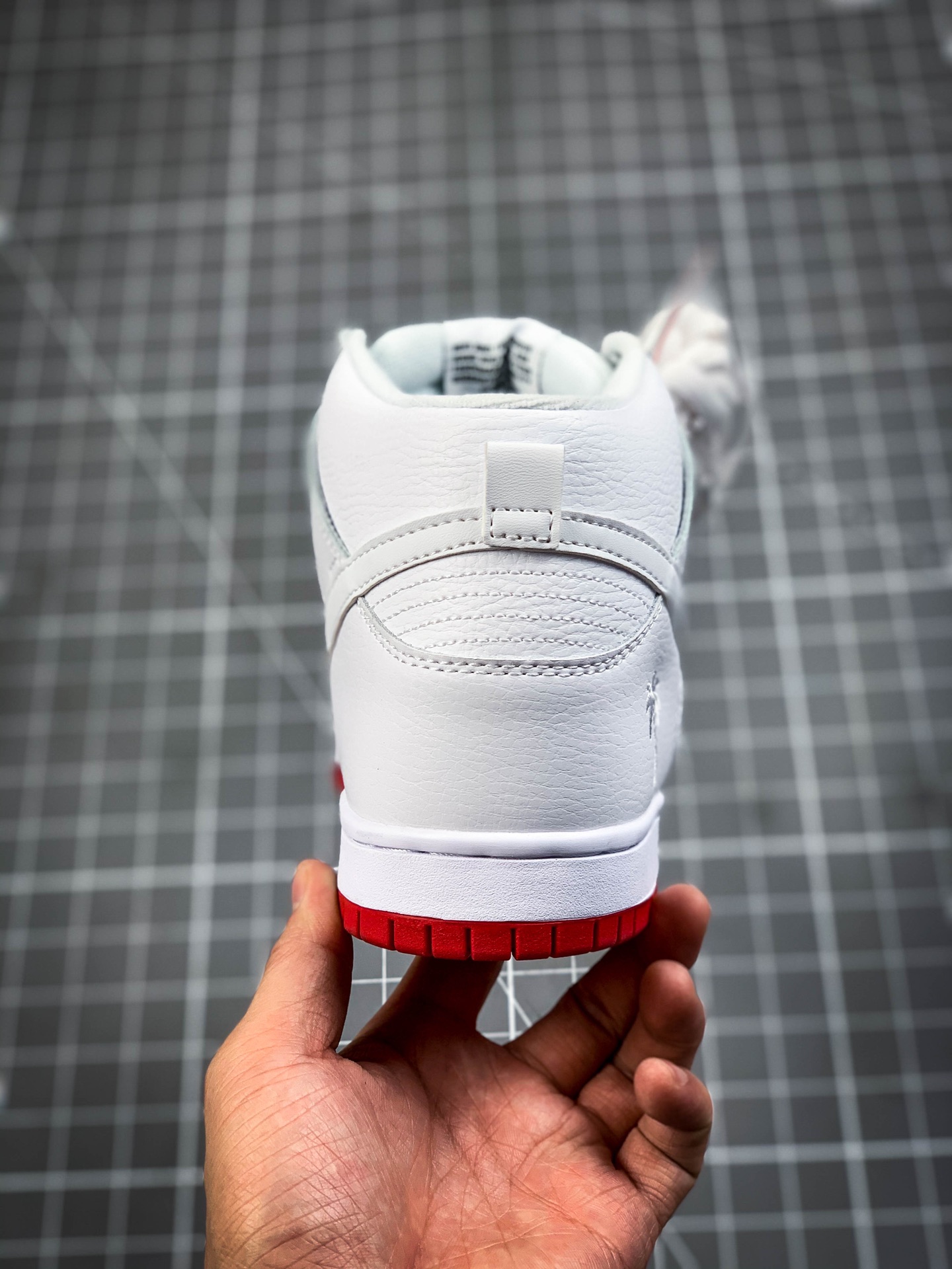 180 原装 Nike SB Zoom Dunk High白红棕榈树板鞋 AH9613-116