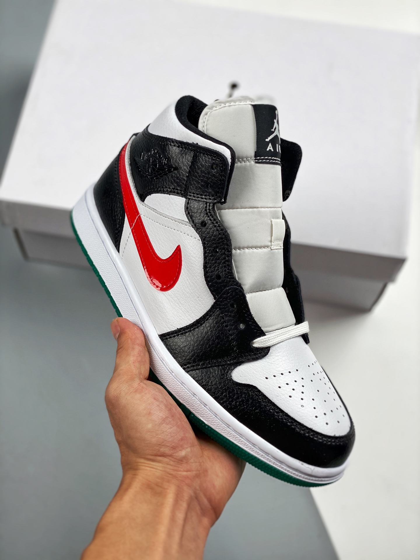 Air Jordan 1 Mid Red Yellow Colorful Hook Yin Yang Original factory channel Basically no difference from authentic‼️ Tm…