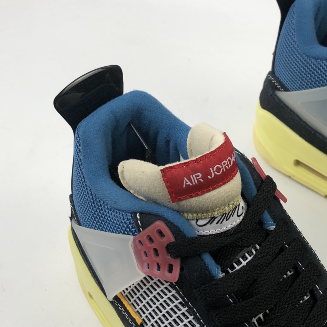 220 洛杉矶知名店铺Union LA x  Air Jordan 4 Retro SP”Off Noir”迈克尔·乔丹AJ4代中帮复古休闲运动文化篮球鞋“骑士黑蓝红棕黄”DC9533-001