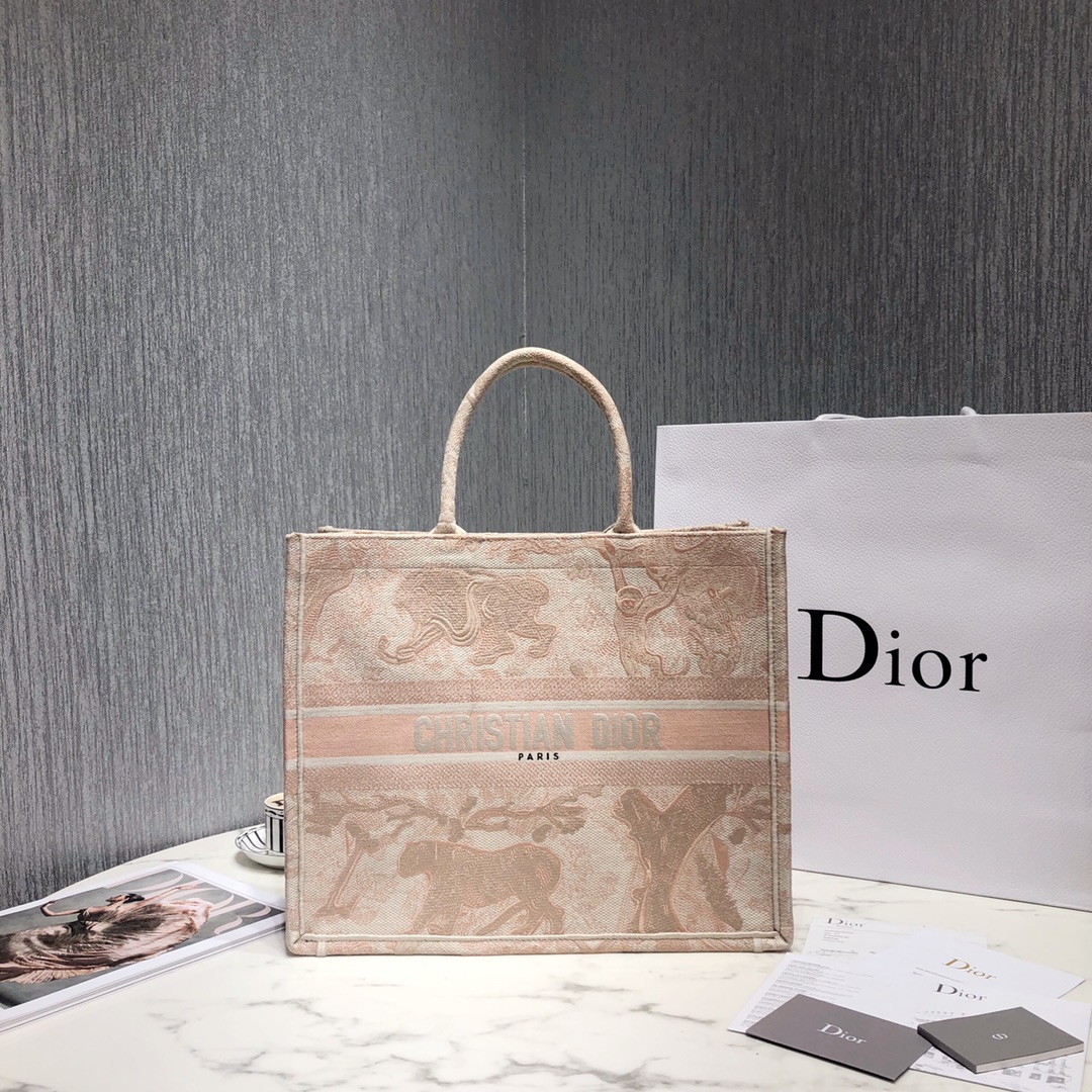 Dior Book Tote Handbags Tote Bags Gold Embroidery
