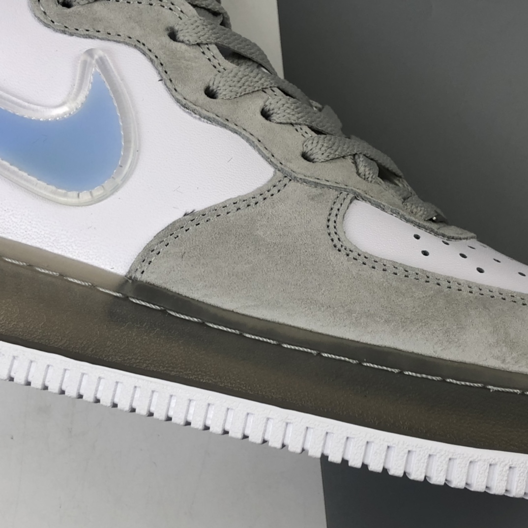 260 NK Air Force 1 Mid 空军一号经典中帮百搭休闲运动板鞋 麂皮灰白蓝勾 BC9925-102
