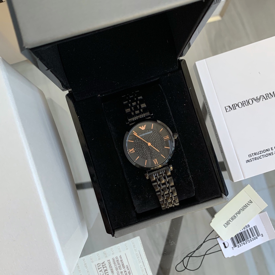 Productos de canal especial, reloj original ARMANI para mujer, modelo: AR11245. Negro salvaje. El diseño del …