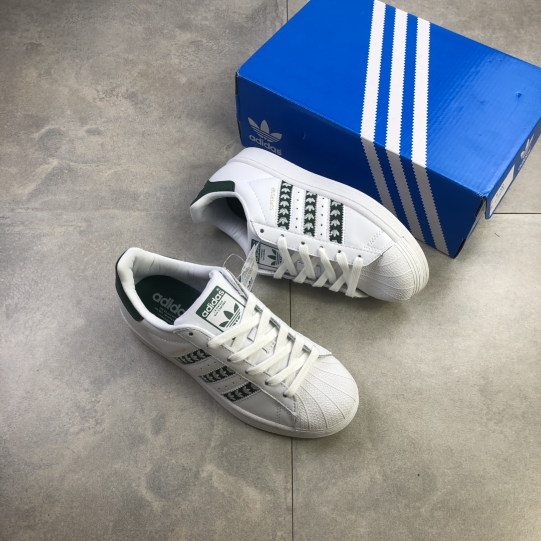 120 公司级 阿迪达斯Adidas Superstar 贝壳头经典百搭小白鞋 FZ1968