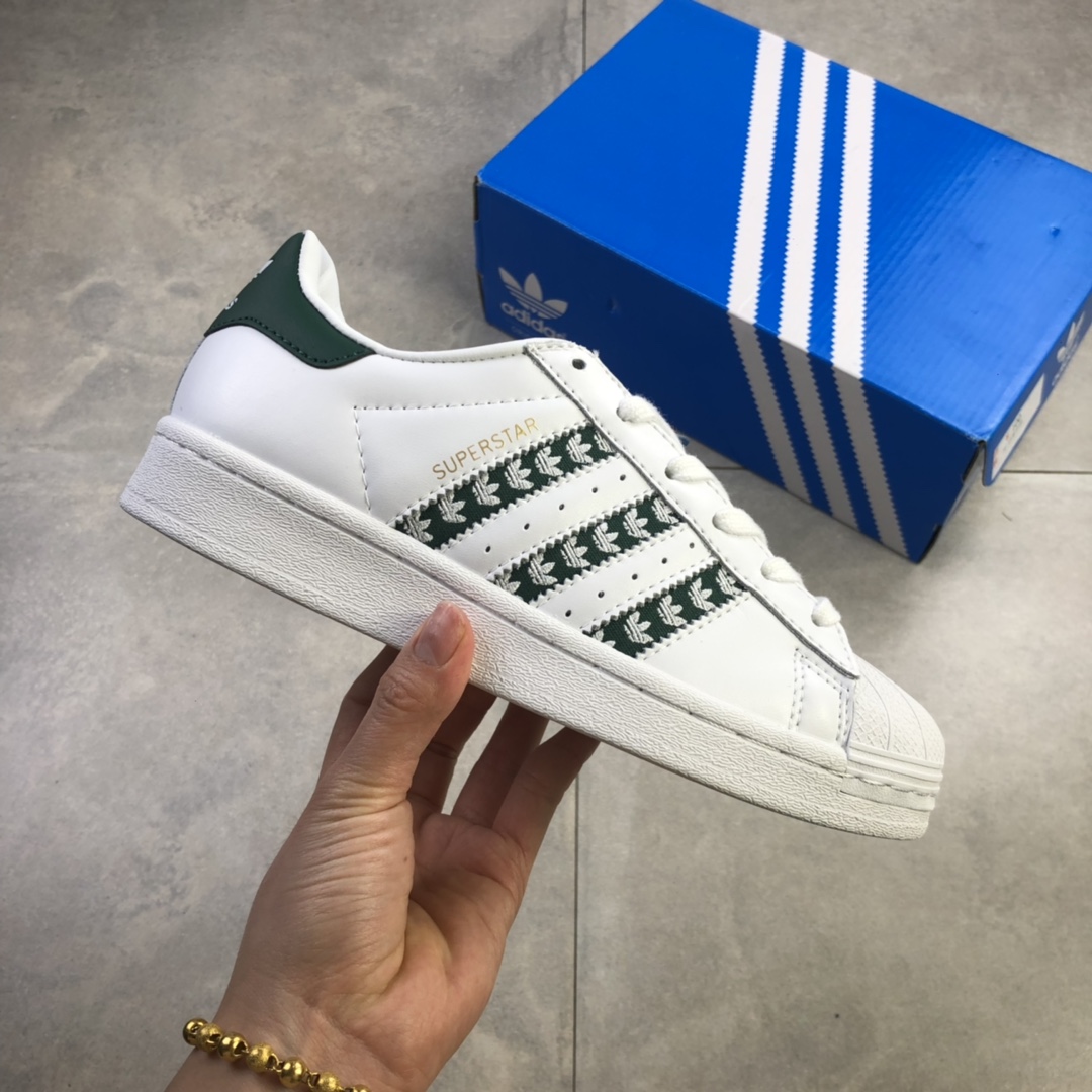 120 公司级 阿迪达斯Adidas Superstar 贝壳头经典百搭小白鞋 FZ1968