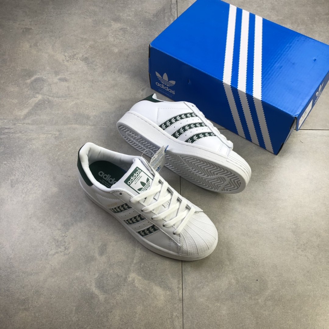 120 公司级 阿迪达斯Adidas Superstar 贝壳头经典百搭小白鞋 FZ1968