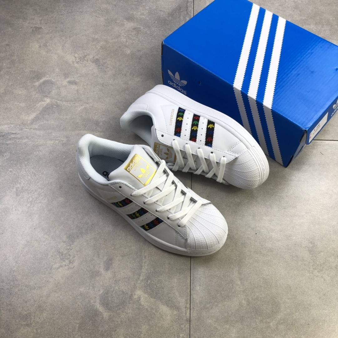 120 公司级 阿迪达斯Adidas Superstar 贝壳头经典百搭小白鞋 FZ0059