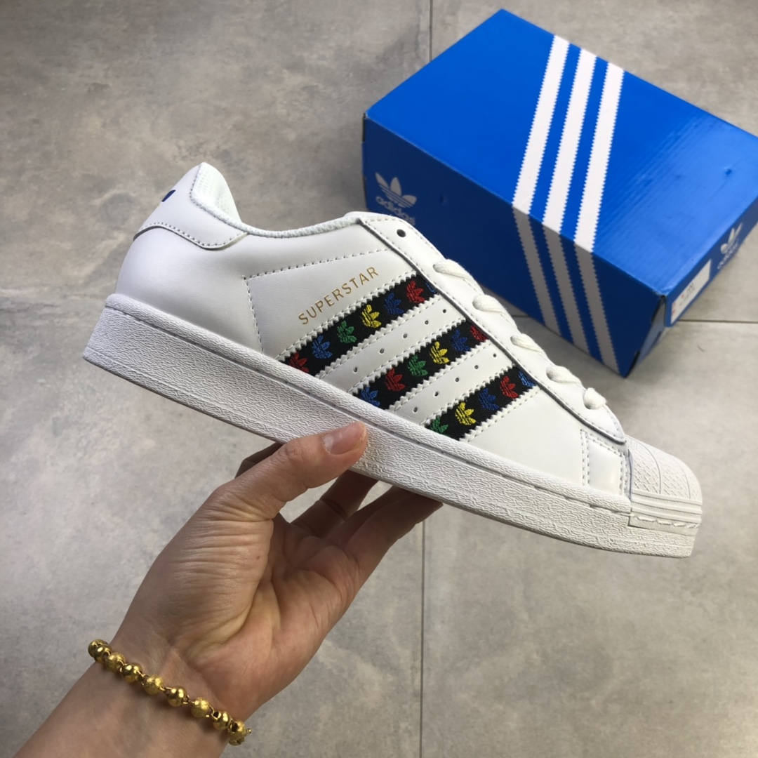 120 公司级 阿迪达斯Adidas Superstar 贝壳头经典百搭小白鞋 FZ0059