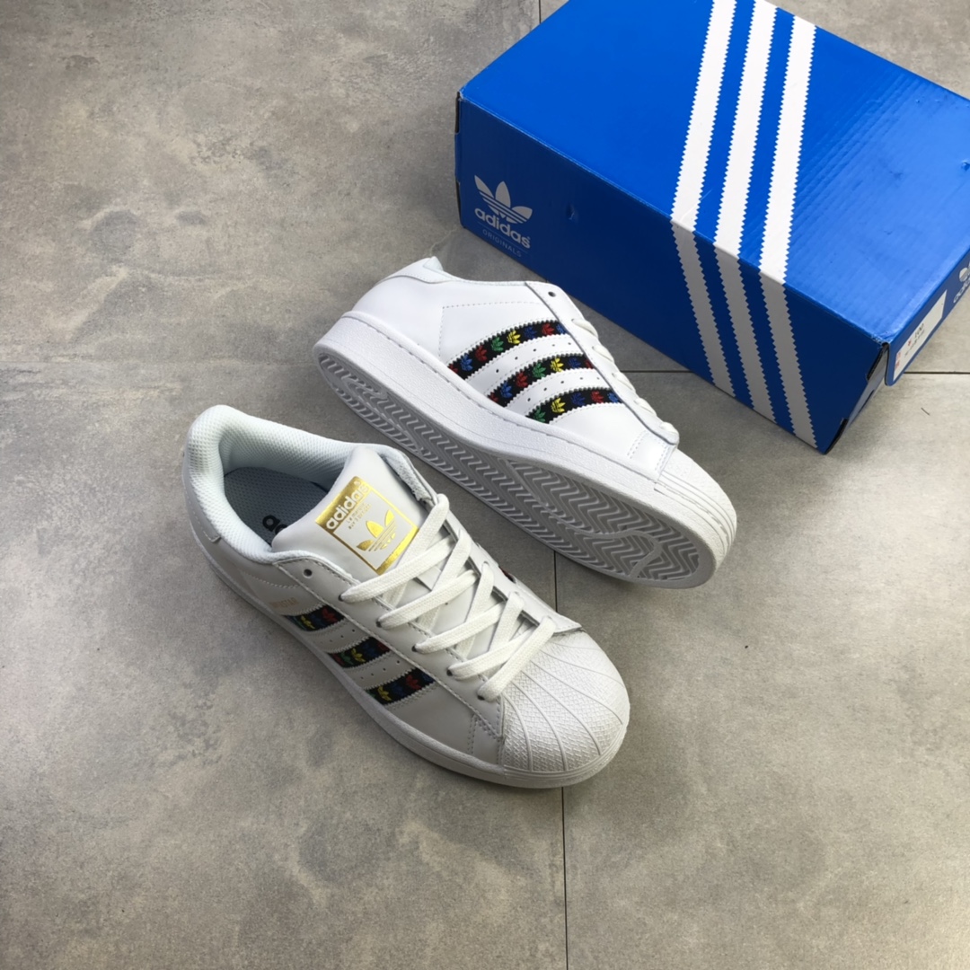 120 公司级 阿迪达斯Adidas Superstar 贝壳头经典百搭小白鞋 FZ0059