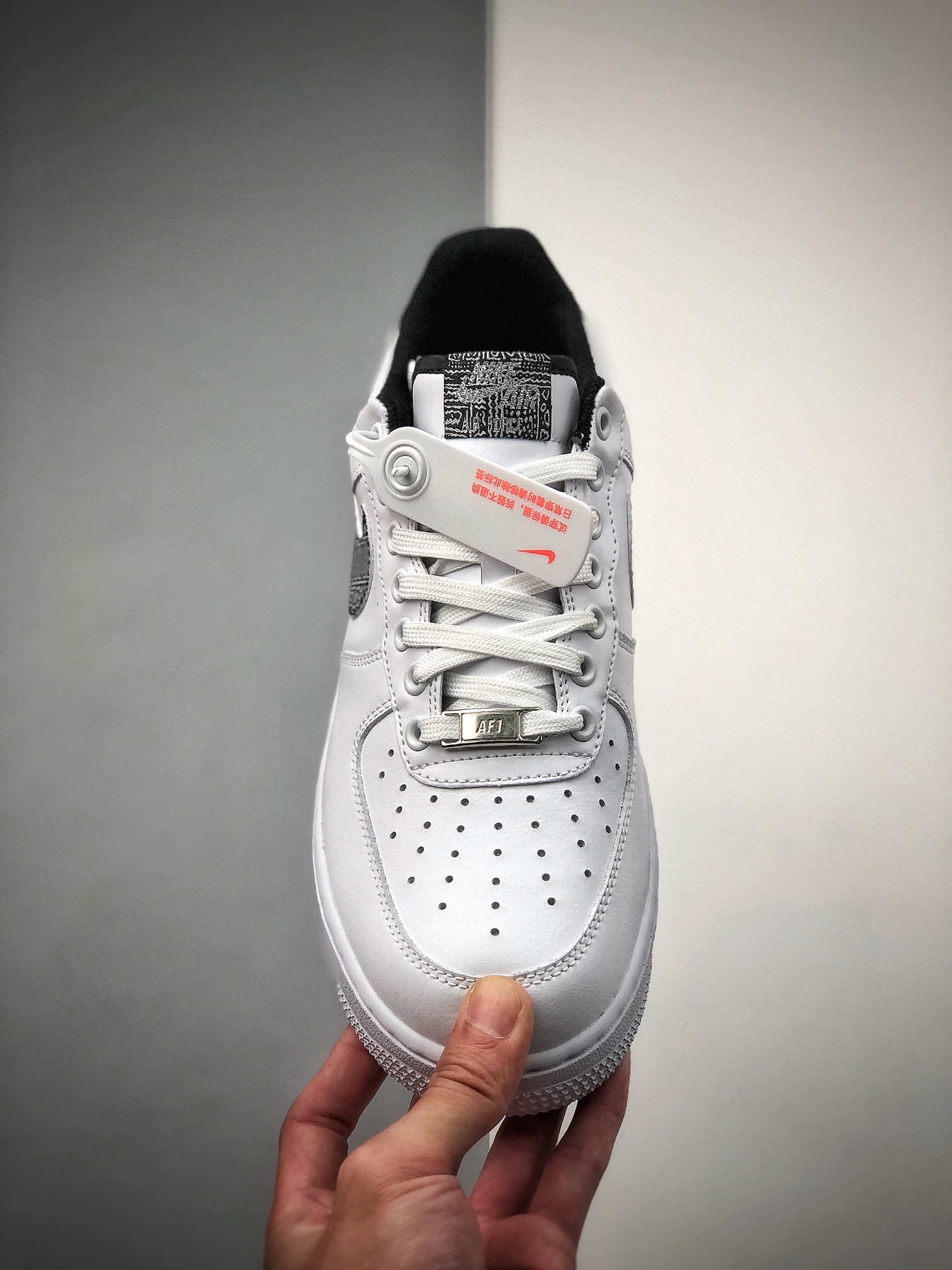 180  公司级Nike Air Force 1 “全白刺绣”  黑色碎花 空军一号CZ7933-100