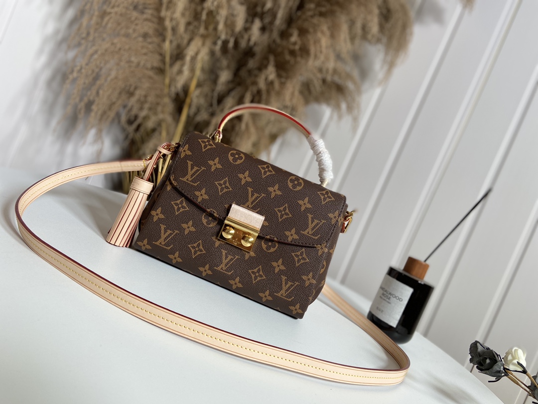 Louis Vuitton LV Croisette Bags Handbags Gold Damier Ebene Canvas Cowhide M41581