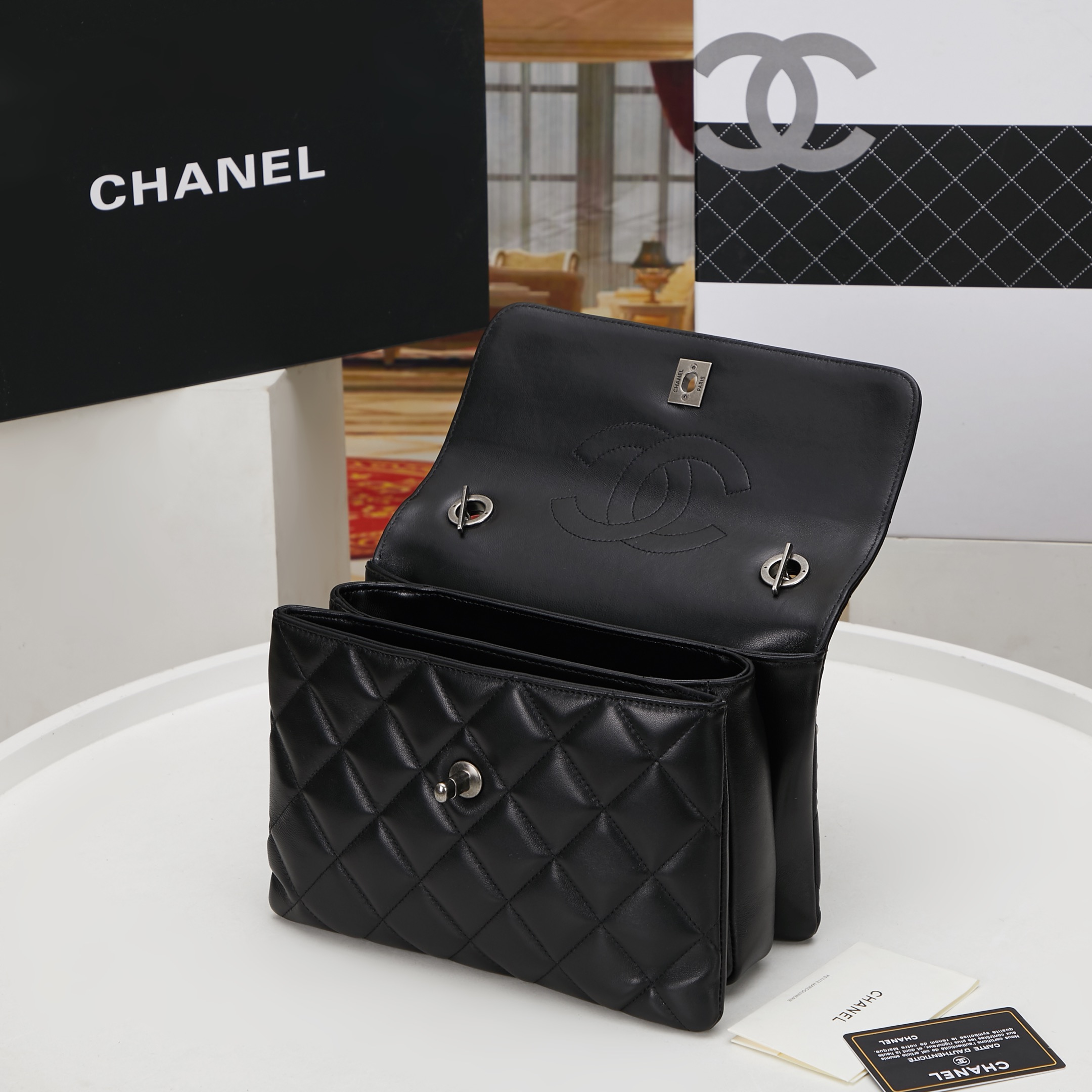 香奈儿 Chanel 秋冬最新五金原单品质刘诗诗同款 采用进口绵羊皮多隔层 顶尖的制