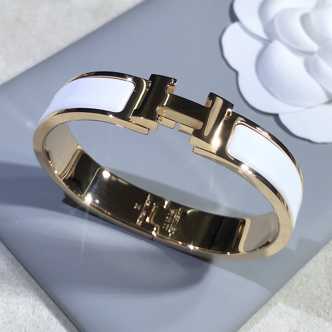 Hermes Fake
 Jewelry Bracelet Rose Gold White Polishing