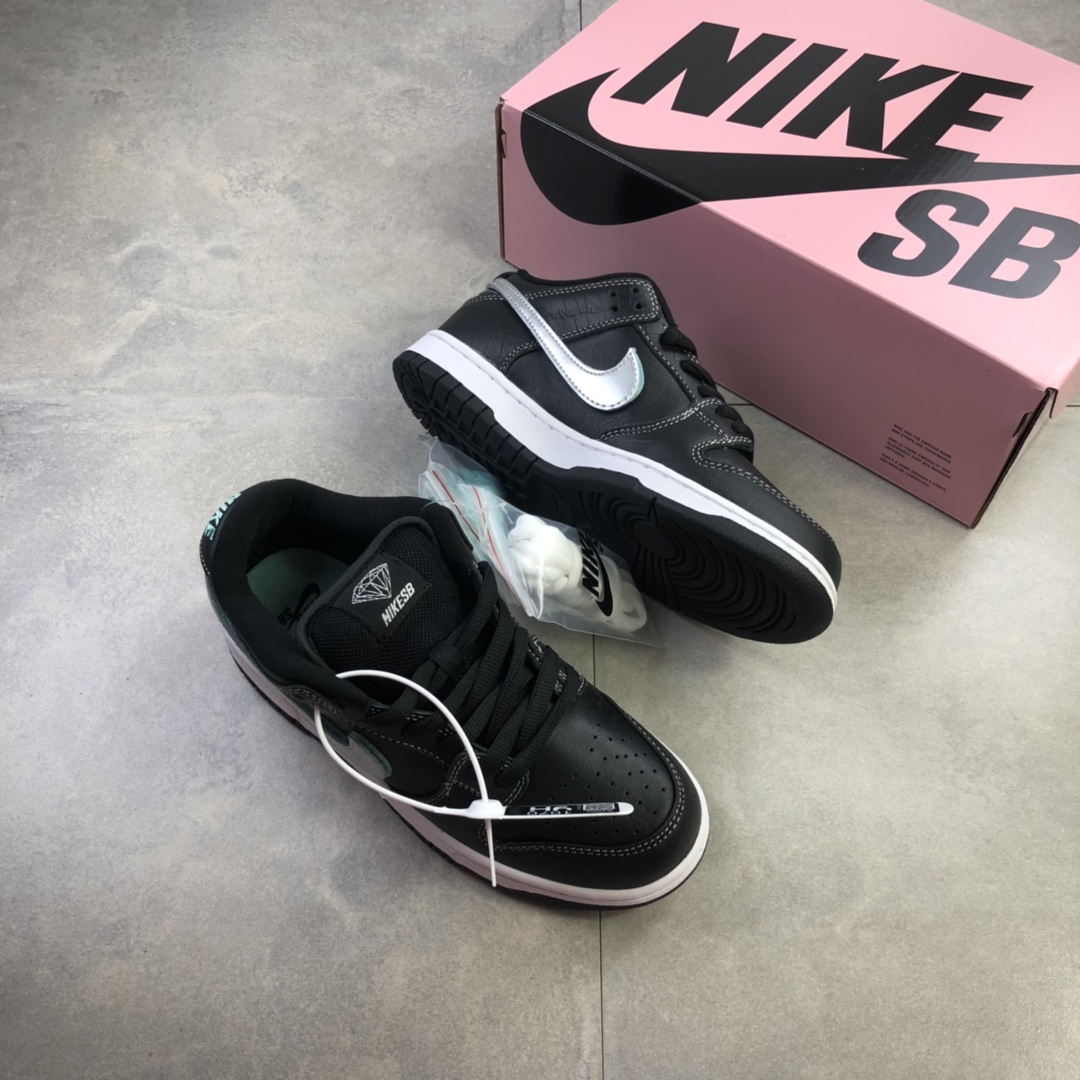 380  纯原 SB板鞋 钻石 黑银色 NIKE SB DUNK PRO QS 钻石 BV1310-001