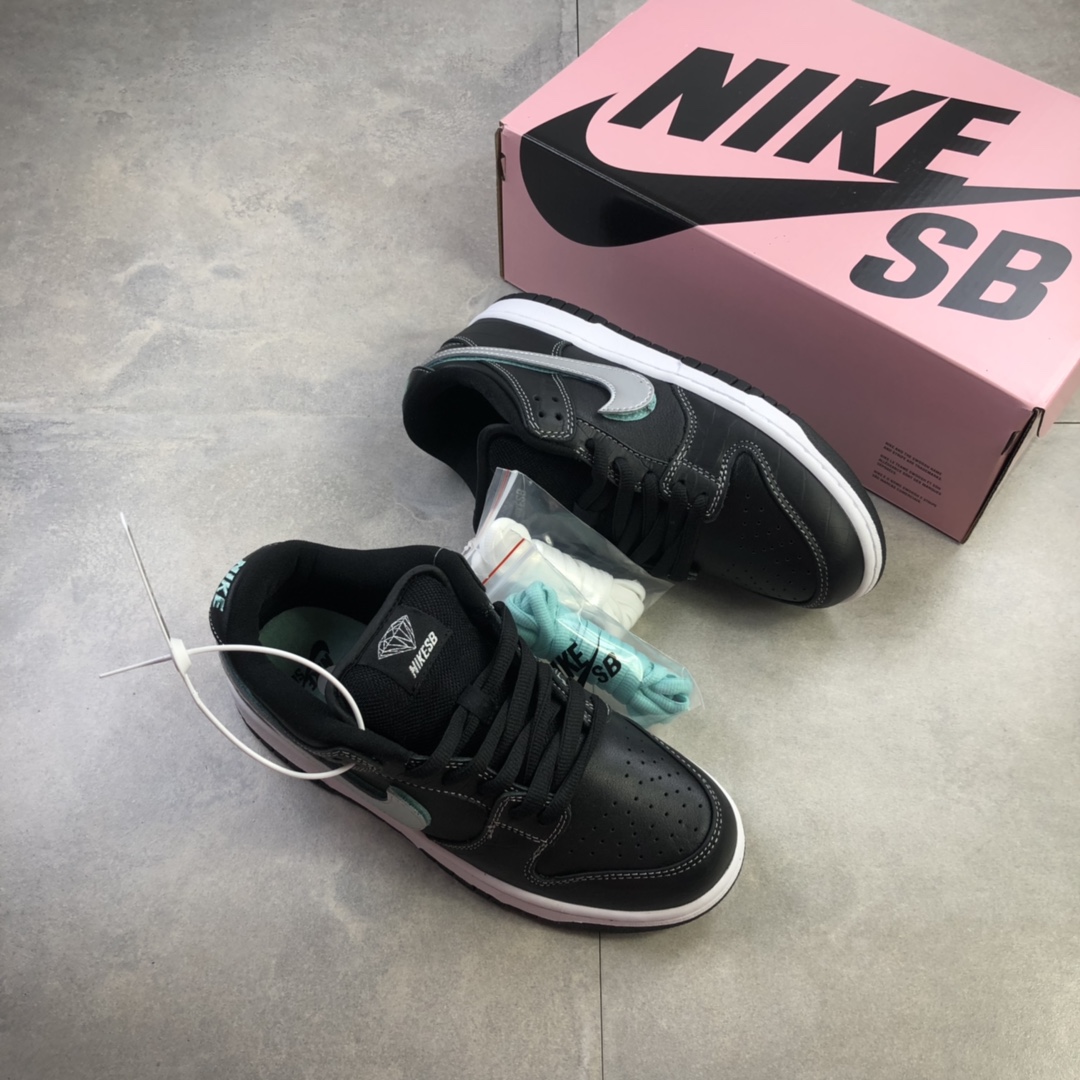 380  纯原 SB板鞋 钻石 黑银色 NIKE SB DUNK PRO QS 钻石 BV1310-001